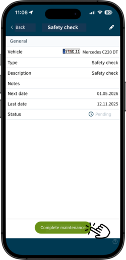 View of a security check in the geoCapture app