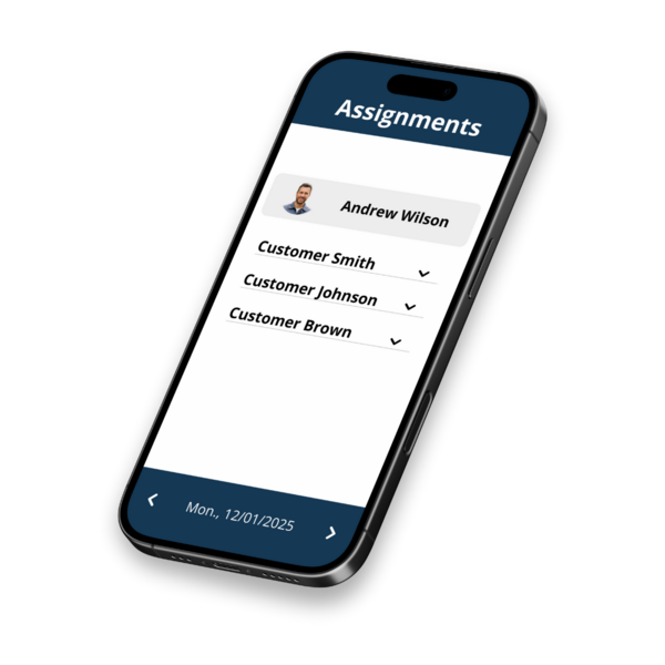 geoCapture App mit mobiler Aufgaben- und Einsatzübersicht für Mitarbeiter