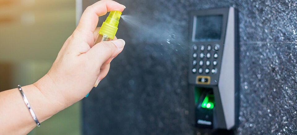 Hygiene is a big point by time tracking via fingerprint