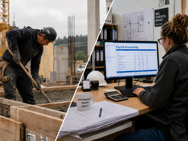 timeFlow from the construction site to the office