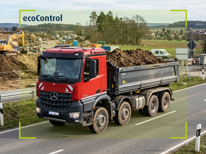 A red dump truck generated by AI