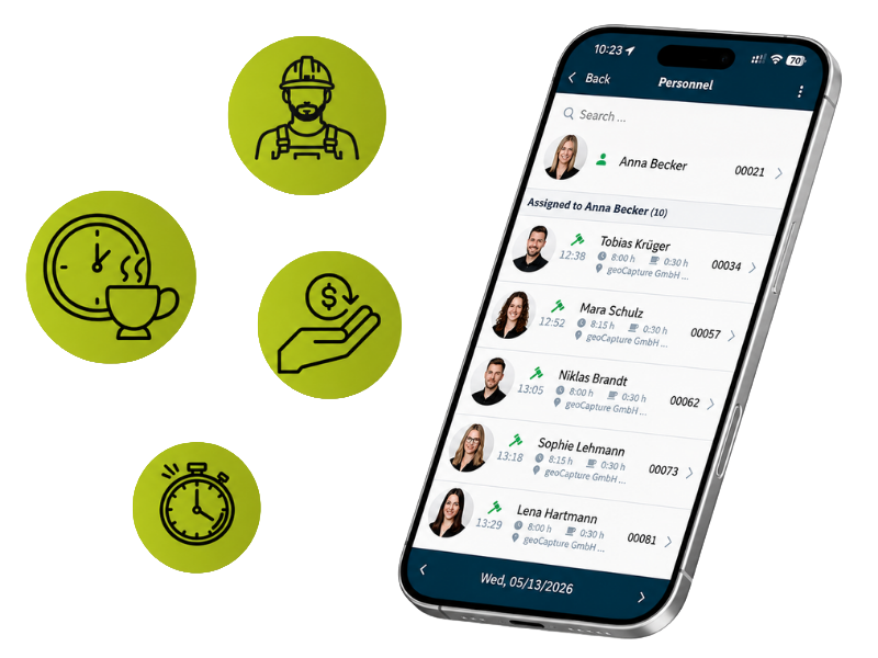 timeFlow App for clocking